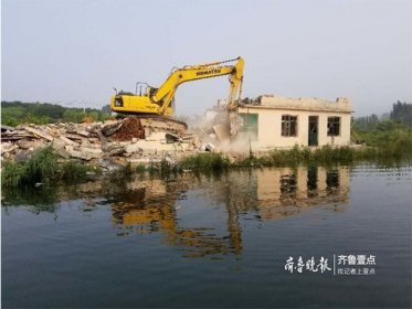 保護(hù)水源地!濟(jì)南仲宮拆除玉符河沿線8000平違建